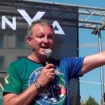El secretario general de Jupol, José María García, en una concentración por la equiparación