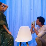 Elda García y Chema Coloma, durante una escena de "Acreedor@s"