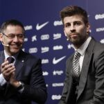 Bartomeu y Piqué en un acto en 2016, cuando sus relación no tenía problemas