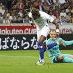 El gol de Abraham fue el primero que encajó el Barcelona en esta pretemporada