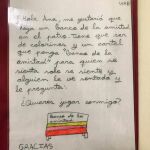 Imagen de la supuesta carta que se ha hecho viral