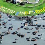 Los manifestantes arremetían contra los políticos a los que culpaban del fracaso del «procés por su división»