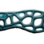 La estructura de la suela Bone System se fabrica con tecnología de impresión 3D, simulando la estructura interna de los huesos.