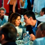 Susana Díaz y Pedro Sánchez en una comida-mitin / Foto: Efe