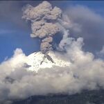 Volcán Popocatépetl (México), en plena explsosión