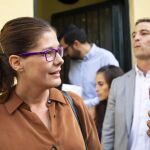 La alcaldesa de Móstoles en uno de sus últimos actos públicos