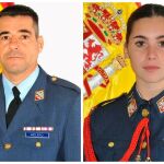 El comandante Daniel Melero Ordóñez, de 50 años, y la alférez alumna Rosa María Almirón Otero, de 20 años.