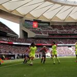 Una imagen del último Atlético de Madrid-Barcelona en el Metropolitano