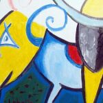 Uno de los cuadros del fallecido pintor