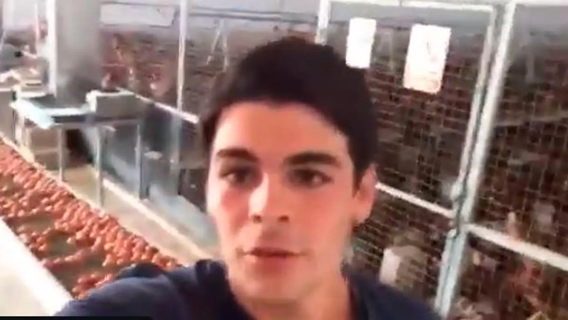 Captura del vídeo subido por el joven a Twitter