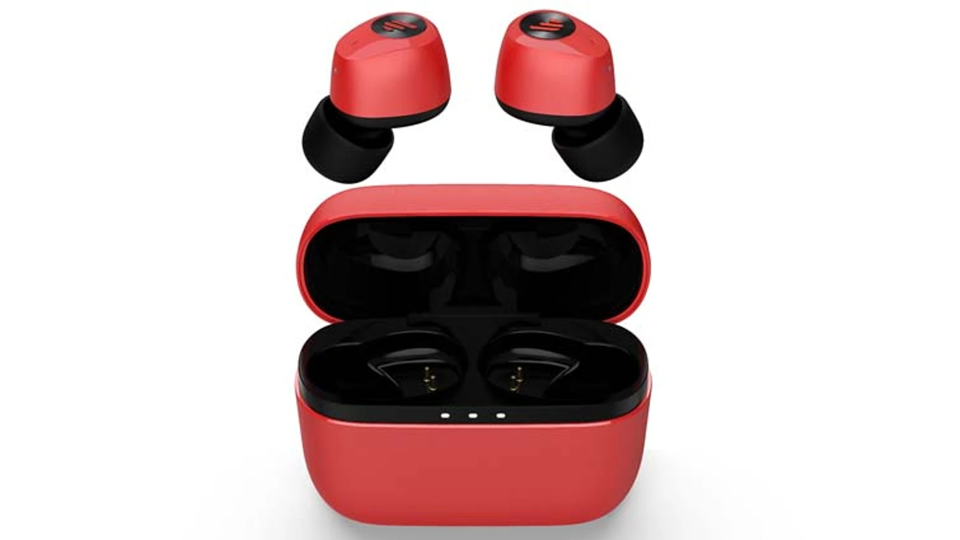 La caja de los Edifier TWS2 acumulan energía para tres recargas, de tres horas de duración.