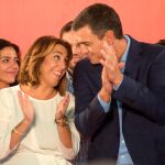 Susana Díaz y Pedro Sánchez, en Jaén / Foto: Efe