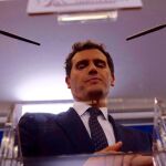 Albert Rivera durante la rueda de Prensa/Foto: Alberto R. Roldán
