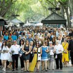 Varios familiares de las víctimas de los atentados, durante la concentración del pasado año en Barcelona / Ap
