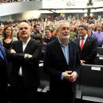 Chaves y Griñán, en un acto del partido en Sevilla celebrado años atrás, junto al también expresidente Rodríguez de la Borbolla