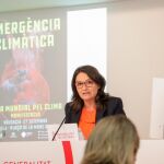 La vicepresidenta del Consell, Mónica Oltra, ayer durante la rueda de prensa posterior al pleno del Consell