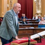 Miquel Ensenyat, (MÉS per Mallorca), durante la toma de posesión/Efe