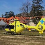 Helicóptero de Sacyl trasladado al lugar de los hechos