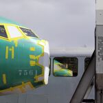 Cabina de un Boeing 737 MAX en proceso de fabricación en la factoría de Renton (Washington)