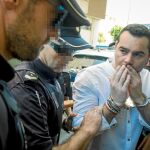 Francisco Javier Medina, en 2017, a su llegada a la audiencia provincial de Huelva