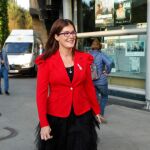 La alcaldesa de Móstoles, Noelia Posse, a su llegada a la Gala del Deporte que se celebró hace unos días en el municipio