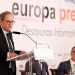 El presidente de la Generalitat, Quim Torra, protagoniza el desayuno informativo de Europa Press
