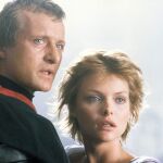 Rutger Hauer y Michelle Pfeiffer, en "Lady Halcón", una película estrenada en 1985