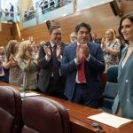 Isabel Díaz Ayuso, durante su discurso de la primera sesión del pleno de investidura / Luis Díaz