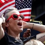 Megan Rapinoe durante la celebración de EEUU