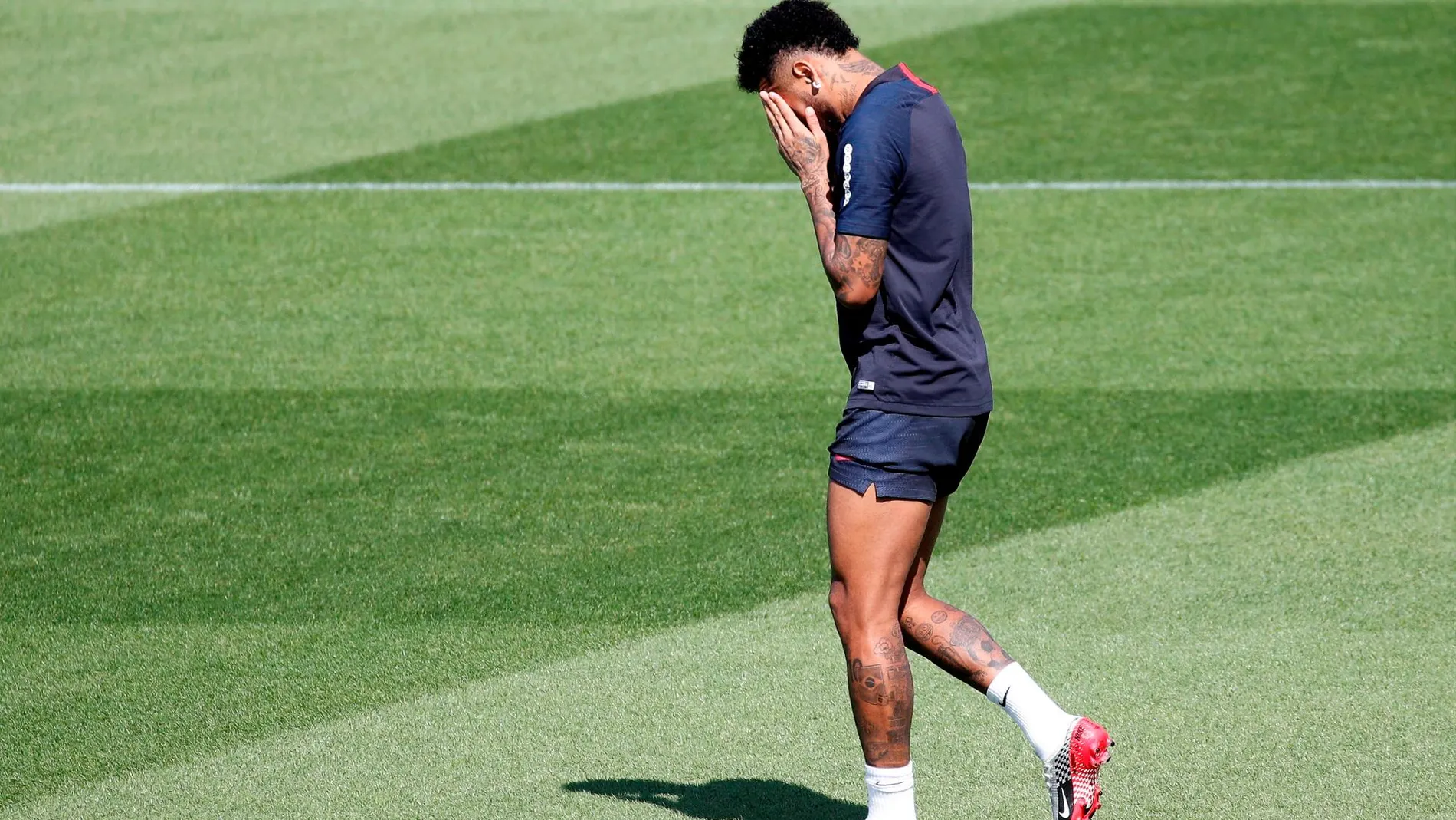 Neymar, en el entrenamiento