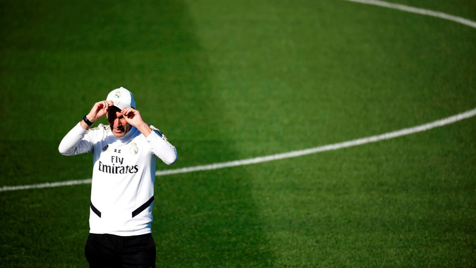 Zidane, en un entrenamiento