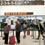 Imagen de los accesos al AVE en la estación de Sants