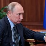 El presidente ruso, Vladimir Putin , ayer en Moscú / Reuters