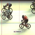 Foto finish de la victoria de Jakobsen