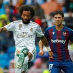 Marcelo, en un momento del partido del Real Madrid ante el Levante
