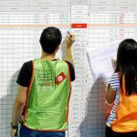 Funcionarios de la comisión electoral proseguían ayer el lento escrutinio de las presidenciales del sábado en Túnez / Efe