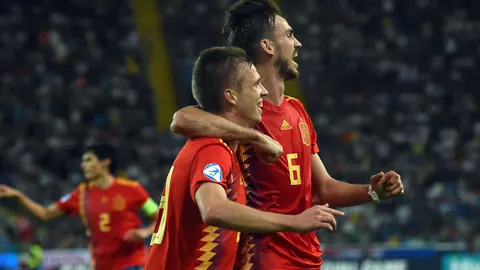 Dani Olmo y Fabián, los goleadores de la final