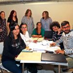 La presidenta de la Diputación de Palencia, Ángeles Armisén, durante durante el encuentro con los participantes en uno de los talleres programados en el II Workshop Arquitectura Tradicional e Identidad Local