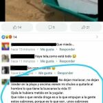 Comentario en la red social contra el policía local agredido el pasado miércoles / Foto: cedida por Policía Local