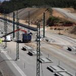 Obras de construcción de una línea de ferrocarril de alta velocidad