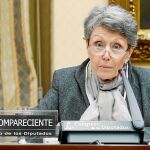 Rosa María Mateo durante una comparecencia en el Congreso de los Diputados