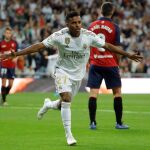 Rodrygo celebra su gol