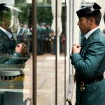 Un guardia civil momentos antes del desfile del 12 Octubre de 2018