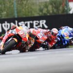 Márquez, Dovizioso y Rins, en Brno