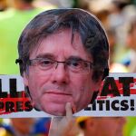 Imagen de Carles Puigdemont utilizada en una de las protestas