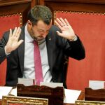 Matteo Salvini, en la Cámara italiana, negó ayer cualquier relación con el caso