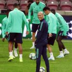 Zidane, entrenando ayer