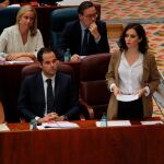 Isabel Díaz Ayuso, hoy en la Asamblea