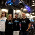Sara Socas, freestyler, Cristina Del Rey, Directora de Comunicación de Ford España, José Iglesias, capitán del equipo Fordzilla en España y Emmanuel Lubrani, Director de Marca de Ford Europa.