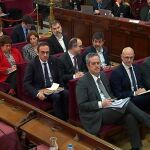 Los procesados por el "procés"durante una sesión del juicio
